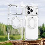 Ốp lưng điện thoại hỗn hợp TPU PC bọc giáp băng nam châm có giá đỡ xoay, dành cho iPhone 17 Pro Max, dành cho iPhone 17 Pro, dành cho iPhone Air
