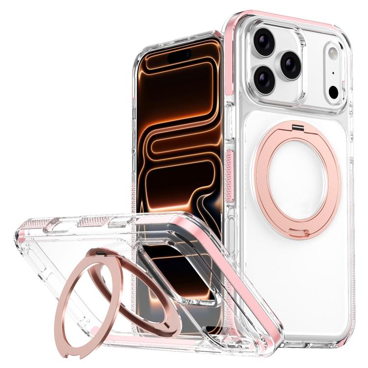 Ốp lưng điện thoại hỗn hợp TPU PC bọc giáp băng nam châm có giá đỡ xoay, dành cho iPhone 17 Pro Max, dành cho iPhone 17 Pro, dành cho iPhone Air