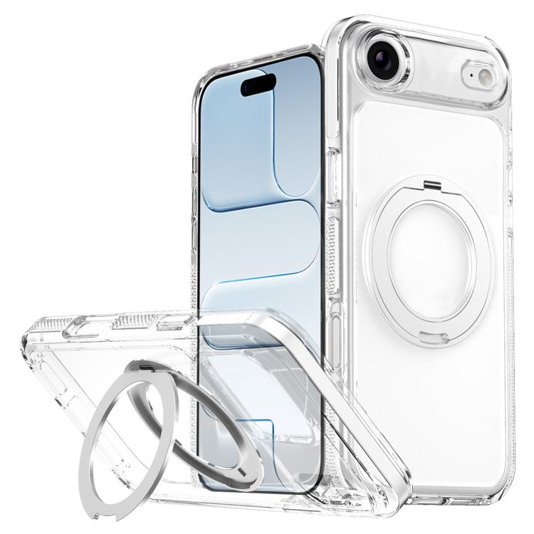 Ốp lưng điện thoại hỗn hợp TPU PC bọc giáp băng nam châm có giá đỡ xoay, dành cho iPhone 17 Pro Max, dành cho iPhone 17 Pro, dành cho iPhone Air