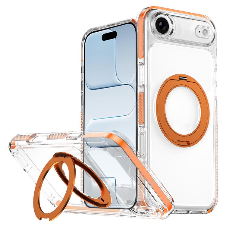 Ốp lưng điện thoại hỗn hợp TPU PC bọc giáp băng nam châm có giá đỡ xoay, dành cho iPhone 17 Pro Max, dành cho iPhone 17 Pro, dành cho iPhone Air
