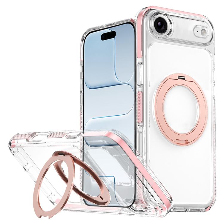 Ốp lưng điện thoại hỗn hợp TPU PC bọc giáp băng nam châm có giá đỡ xoay, dành cho iPhone 17 Pro Max, dành cho iPhone 17 Pro, dành cho iPhone Air