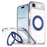 Ốp lưng điện thoại hỗn hợp TPU PC bọc giáp băng nam châm có giá đỡ xoay, dành cho iPhone 17 Pro Max, dành cho iPhone 17 Pro, dành cho iPhone Air