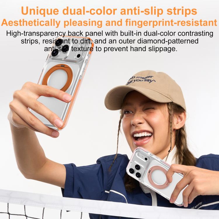 Ốp lưng điện thoại hỗn hợp TPU PC bọc giáp băng nam châm có giá đỡ xoay, dành cho iPhone 17 Pro Max, dành cho iPhone 17 Pro, dành cho iPhone Air