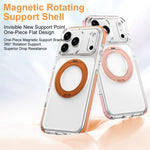 Ốp lưng điện thoại hỗn hợp TPU PC bọc giáp băng nam châm có giá đỡ xoay, dành cho iPhone 17 Pro Max, dành cho iPhone 17 Pro, dành cho iPhone Air