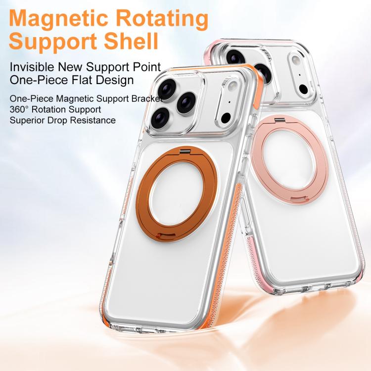 Ốp lưng điện thoại hỗn hợp TPU PC bọc giáp băng nam châm có giá đỡ xoay, dành cho iPhone 17 Pro Max, dành cho iPhone 17 Pro, dành cho iPhone Air