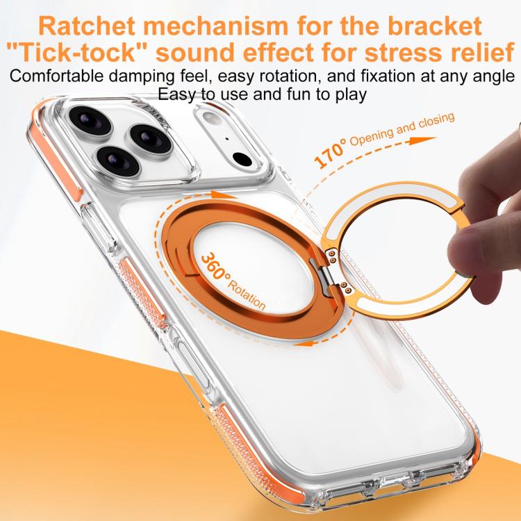 Ốp lưng điện thoại hỗn hợp TPU PC bọc giáp băng nam châm có giá đỡ xoay, dành cho iPhone 17 Pro Max, dành cho iPhone 17 Pro, dành cho iPhone Air