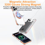 Ốp lưng điện thoại hỗn hợp TPU PC bọc giáp băng nam châm có giá đỡ xoay, dành cho iPhone 17 Pro Max, dành cho iPhone 17 Pro, dành cho iPhone Air