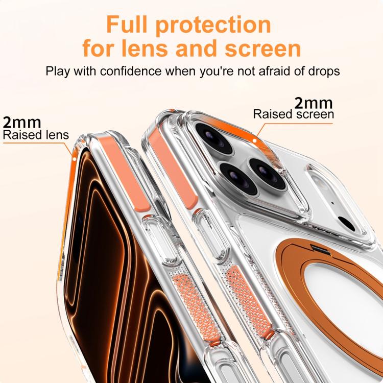 Ốp lưng điện thoại hỗn hợp TPU PC bọc giáp băng nam châm có giá đỡ xoay, dành cho iPhone 17 Pro Max, dành cho iPhone 17 Pro, dành cho iPhone Air