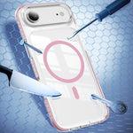 Ốp lưng điện thoại hỗn hợp TPU acrylic trong suốt nam châm Crystal Shield, dành cho iPhone 16 Plus, dành cho iPhone 16, dành cho iPhone 15 Pro Max, dành cho iPhone 15 Pro, dành cho iPhone 15 Plus, dành cho iPhone 15