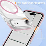 Ốp lưng điện thoại hỗn hợp TPU acrylic trong suốt nam châm Crystal Shield, dành cho iPhone 16 Plus, dành cho iPhone 16, dành cho iPhone 15 Pro Max, dành cho iPhone 15 Pro, dành cho iPhone 15 Plus, dành cho iPhone 15