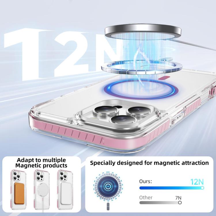 Ốp lưng điện thoại hỗn hợp TPU acrylic trong suốt nam châm Crystal Shield, dành cho iPhone 16 Plus, dành cho iPhone 16, dành cho iPhone 15 Pro Max, dành cho iPhone 15 Pro, dành cho iPhone 15 Plus, dành cho iPhone 15