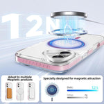 Ốp lưng điện thoại hỗn hợp TPU acrylic trong suốt nam châm Crystal Shield, dành cho iPhone 16 Plus, dành cho iPhone 16, dành cho iPhone 15 Pro Max, dành cho iPhone 15 Pro, dành cho iPhone 15 Plus, dành cho iPhone 15