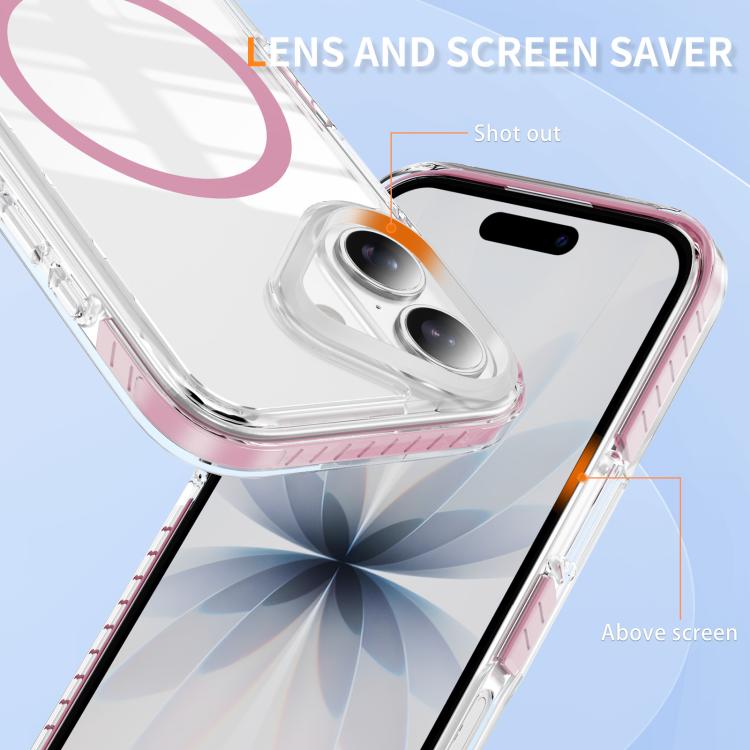 Ốp lưng điện thoại hỗn hợp TPU acrylic trong suốt nam châm Crystal Shield, dành cho iPhone 16 Plus, dành cho iPhone 16, dành cho iPhone 15 Pro Max, dành cho iPhone 15 Pro, dành cho iPhone 15 Plus, dành cho iPhone 15