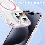 Ốp lưng điện thoại hỗn hợp TPU acrylic trong suốt nam châm Crystal Shield, dành cho iPhone 14 Plus, dành cho iPhone 14 / 13, dành cho iPhone 14 Pro, dành cho iPhone 14 Pro Max, dành cho iPhone 13 Pro Max, dành cho iPhone 13 Pro