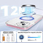 Ốp lưng điện thoại hỗn hợp TPU acrylic trong suốt nam châm Crystal Shield, dành cho iPhone 14 Plus, dành cho iPhone 14 / 13, dành cho iPhone 14 Pro, dành cho iPhone 14 Pro Max, dành cho iPhone 13 Pro Max, dành cho iPhone 13 Pro