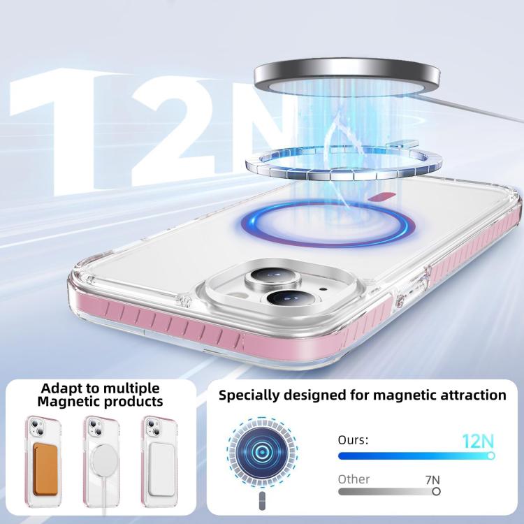 Ốp lưng điện thoại hỗn hợp TPU acrylic trong suốt nam châm Crystal Shield, dành cho iPhone 14 Plus, dành cho iPhone 14 / 13, dành cho iPhone 14 Pro, dành cho iPhone 14 Pro Max, dành cho iPhone 13 Pro Max, dành cho iPhone 13 Pro