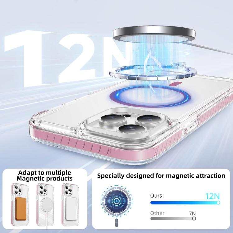Crystal Shield Clear Magnetic Acrylic Hybrid TPU Phone Case, For iPhone 14 Pro Max, For iPhone 13 Pro Max, For iPhone 13 Pro, For iPhone 12 / 12 Pro, For iPhone 12 Pro Max