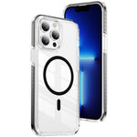 Ốp lưng điện thoại hỗn hợp TPU acrylic trong suốt nam châm Crystal Shield, dành cho iPhone 14 Plus, dành cho iPhone 14 / 13, dành cho iPhone 14 Pro, dành cho iPhone 14 Pro Max, dành cho iPhone 13 Pro Max, dành cho iPhone 13 Pro