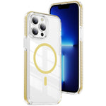 Ốp lưng điện thoại hỗn hợp TPU acrylic trong suốt nam châm Crystal Shield, dành cho iPhone 14 Plus, dành cho iPhone 14 / 13, dành cho iPhone 14 Pro, dành cho iPhone 14 Pro Max, dành cho iPhone 13 Pro Max, dành cho iPhone 13 Pro