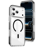 Ốp lưng điện thoại hỗn hợp TPU acrylic trong suốt nam châm Crystal Shield, dành cho iPhone 17 Pro Max, dành cho iPhone 17 Pro, dành cho iPhone 17, dành cho iPhone Air, dành cho iPhone 16 Pro Max, dành cho iPhone 16 Pro