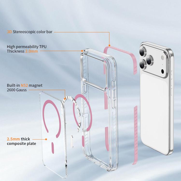 Ốp lưng điện thoại hỗn hợp TPU acrylic trong suốt nam châm Crystal Shield, dành cho iPhone 17 Pro Max, dành cho iPhone 17 Pro, dành cho iPhone 17, dành cho iPhone Air, dành cho iPhone 16 Pro Max, dành cho iPhone 16 Pro