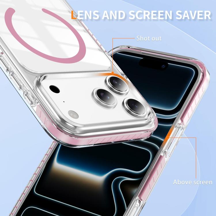 Ốp lưng điện thoại hỗn hợp TPU acrylic trong suốt nam châm Crystal Shield, dành cho iPhone 17 Pro Max, dành cho iPhone 17 Pro, dành cho iPhone 17, dành cho iPhone Air, dành cho iPhone 16 Pro Max, dành cho iPhone 16 Pro