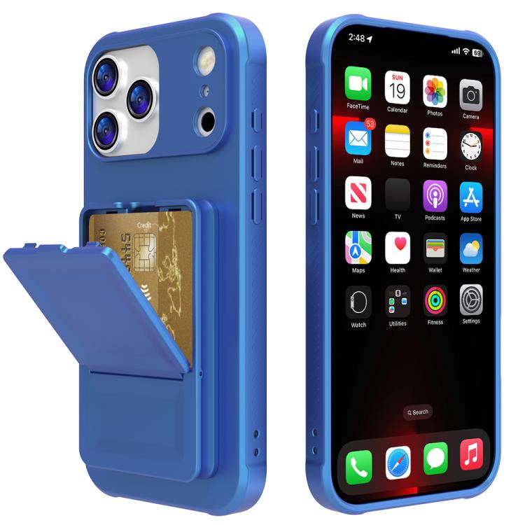 Ốp lưng điện thoại TPU cảm giác da có gương ẩn và túi đựng thẻ kèm chân đế, dành cho iPhone 17 Pro Max, dành cho iPhone 17 Pro, dành cho iPhone 17, dành cho iPhone Air