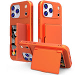 Ốp lưng điện thoại PC kết hợp TPU cảm giác da có gương ẩn ngang và túi đựng thẻ, dành cho iPhone 17 Pro Max, dành cho iPhone 17 Pro, dành cho iPhone 17, dành cho iPhone Air
