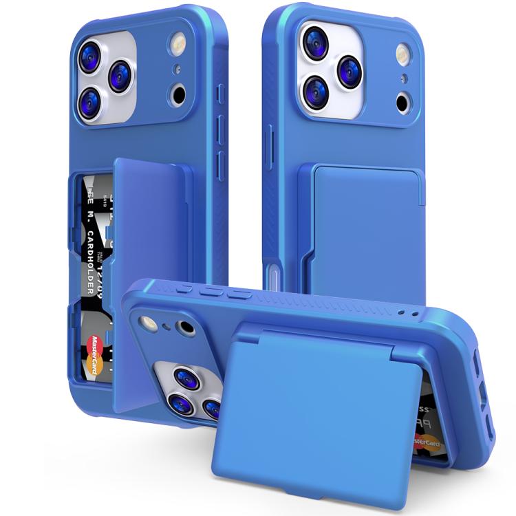 Ốp lưng điện thoại PC kết hợp TPU cảm giác da có gương ẩn ngang và túi đựng thẻ, dành cho iPhone 17 Pro Max, dành cho iPhone 17 Pro, dành cho iPhone 17, dành cho iPhone Air