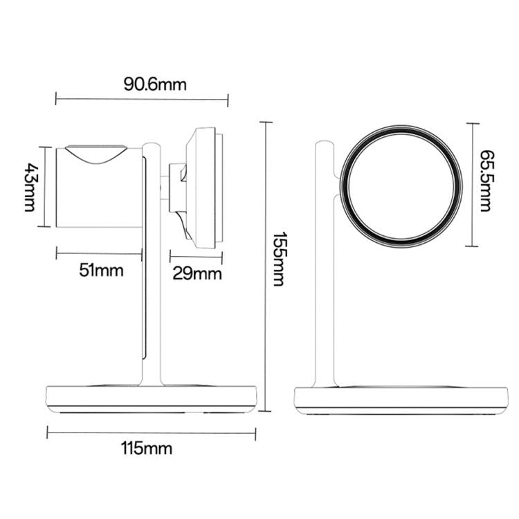 Yesido DS40 Qi2.2 Trạm sạc không dây nam châm 3 trong 1, DS40