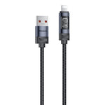 Dây cáp sạc dữ liệu USB sang 8 Pin Yesido CA138L 12W 2.4A có màn hình OLED, USB sang 8 Pin