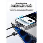 Dây cáp sạc dữ liệu USB sang 8 Pin Yesido CA138L 12W 2.4A có màn hình OLED, USB sang 8 Pin