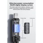 Dây cáp sạc dữ liệu USB sang 8 Pin Yesido CA138L 12W 2.4A có màn hình OLED, USB sang 8 Pin