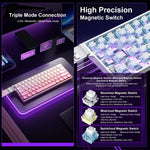 Bàn phím cơ chơi game không dây AULA MINI60 HE Pro 61 phím có đèn RGB