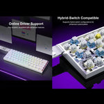 Bàn phím cơ chơi game không dây AULA MINI60 HE Pro 61 phím có đèn RGB