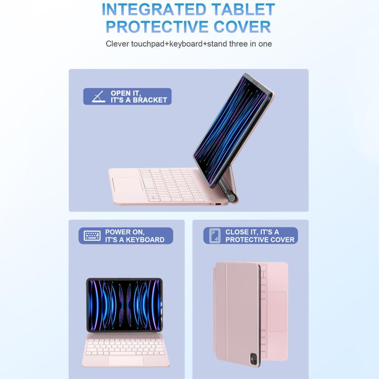 Bao da máy tính bảng có bàn phím Bluetooth và bàn di chuột, cho iPad 2025 / 2022, cho iPad Air 13 2025 / 2024 / Pro 12.9 2022