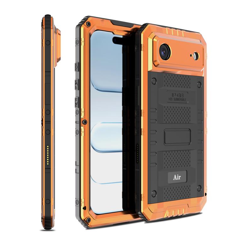 Ốp lưng điện thoại silicone kết hợp kim loại chống bốn loại tác động, dành cho iPhone 17 Pro Max, dành cho iPhone 17 Pro, dành cho iPhone 17, dành cho iPhone Air