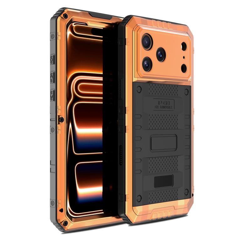 Ốp lưng điện thoại silicone kết hợp kim loại chống bốn loại tác động, dành cho iPhone 17 Pro Max, dành cho iPhone 17 Pro, dành cho iPhone 17, dành cho iPhone Air