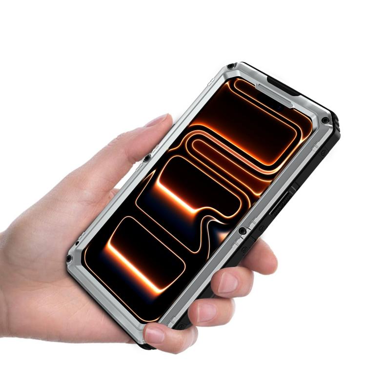 Ốp lưng điện thoại silicone kết hợp kim loại chống bốn loại tác động, dành cho iPhone 17 Pro Max, dành cho iPhone 17 Pro, dành cho iPhone 17, dành cho iPhone Air