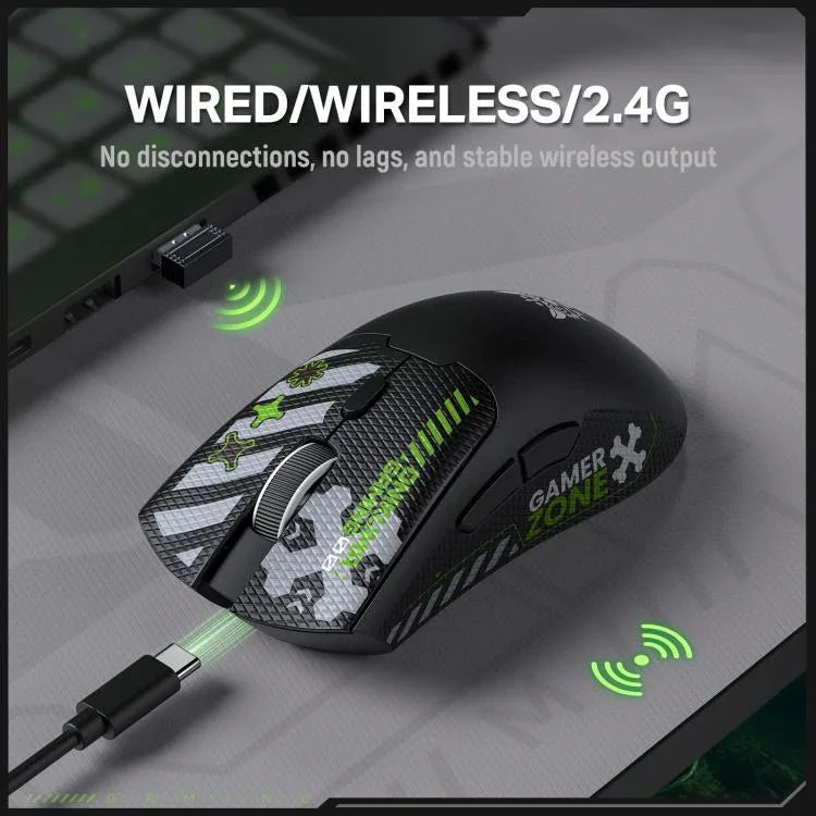 Chuột chơi game RGB ba chế độ ONIKUMA DM01 12800DPI 2.4GHz + BT + có dây, DM01
