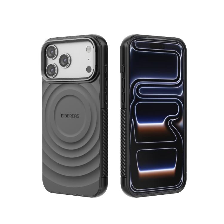 Ốp lưng điện thoại TPU nam châm họa tiết sóng BIBERCAS, dành cho iPhone 17 Pro Max