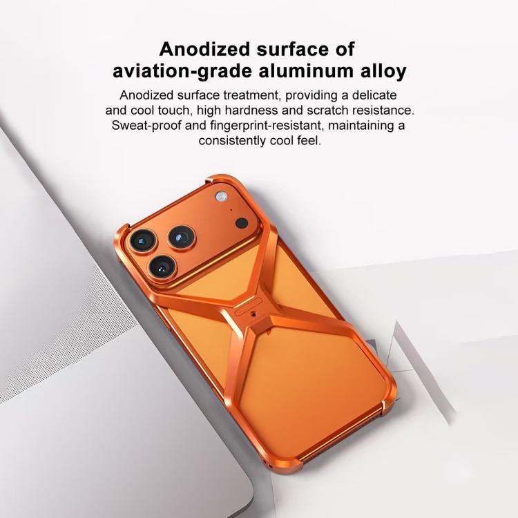 Ốp lưng điện thoại kim loại hình chữ X không viền, Dành cho iPhone 17 Pro Max, Dành cho iPhone 17 Pro