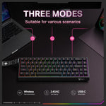 ONIKUMA MT603 Bàn phím chơi game 68 phím RGB ba chế độ công tắc từ tính, MT603