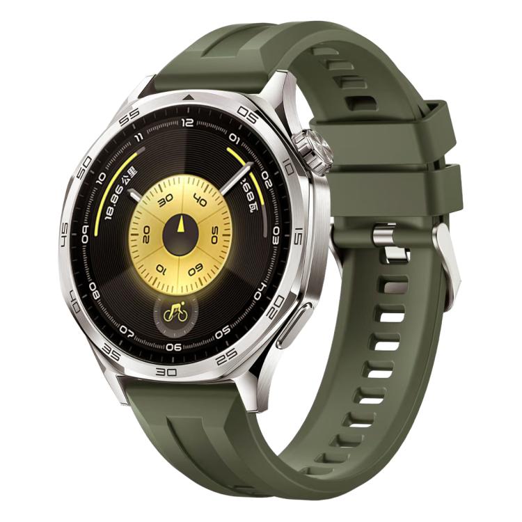 xDfind Silver Buckle Solid Color Silicone Watch Band, For Huawei Watch GT 6 / 5 46mm