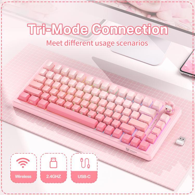 ONIKUMA MT707 Bàn phím chơi game cơ RGB 82 phím ba chế độ