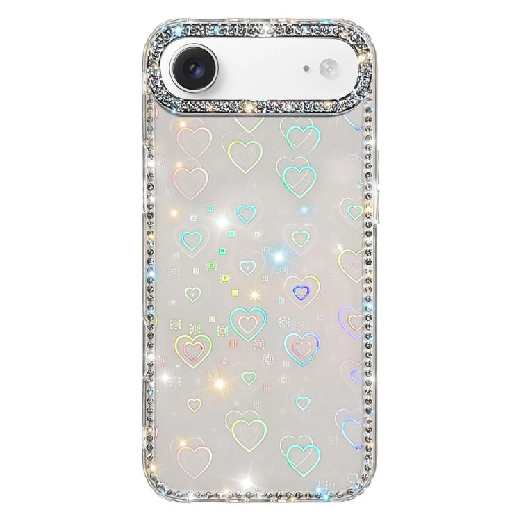 Ốp lưng điện thoại TPU lai PC IMD hai mặt đính đá Rhinestone, Dành cho iPhone 17 Pro Max, Dành cho iPhone 17 Pro, Dành cho iPhone 17, Dành cho iPhone Air, Dành cho iPhone 16 Pro Max, Dành cho iPhone 16 Pro, Dành cho iPhone 16 Plus, Dành cho iPhone 16
