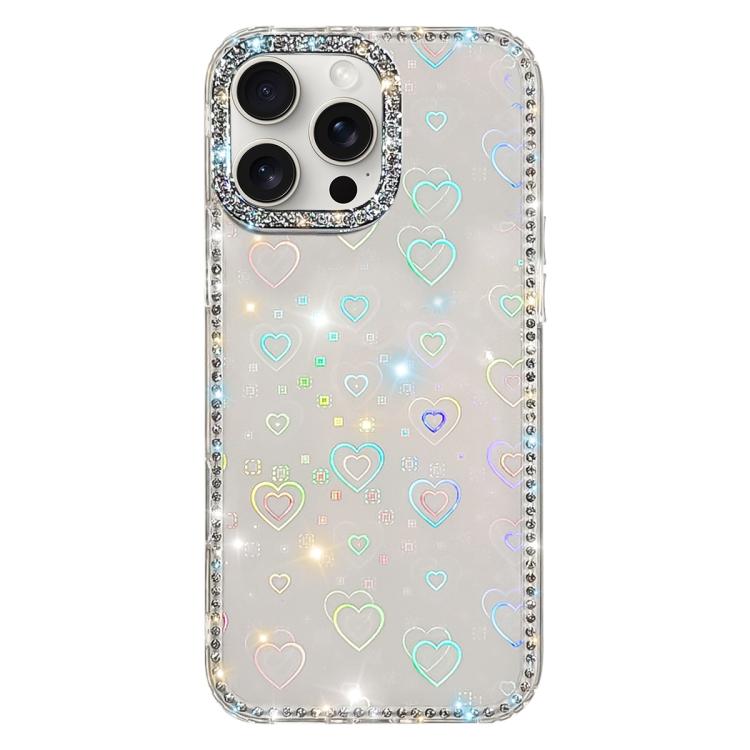 Rhinestone Dual-side IMD PC Hybrid TPU Phone Case, For iPhone 15 Pro Max, For iPhone 15 Pro, For iPhone 15, For iPhone 14, For iPhone 14 Pro, For iPhone 14 Pro Max, For iPhone 13 Pro Max, For iPhone 13 Pro