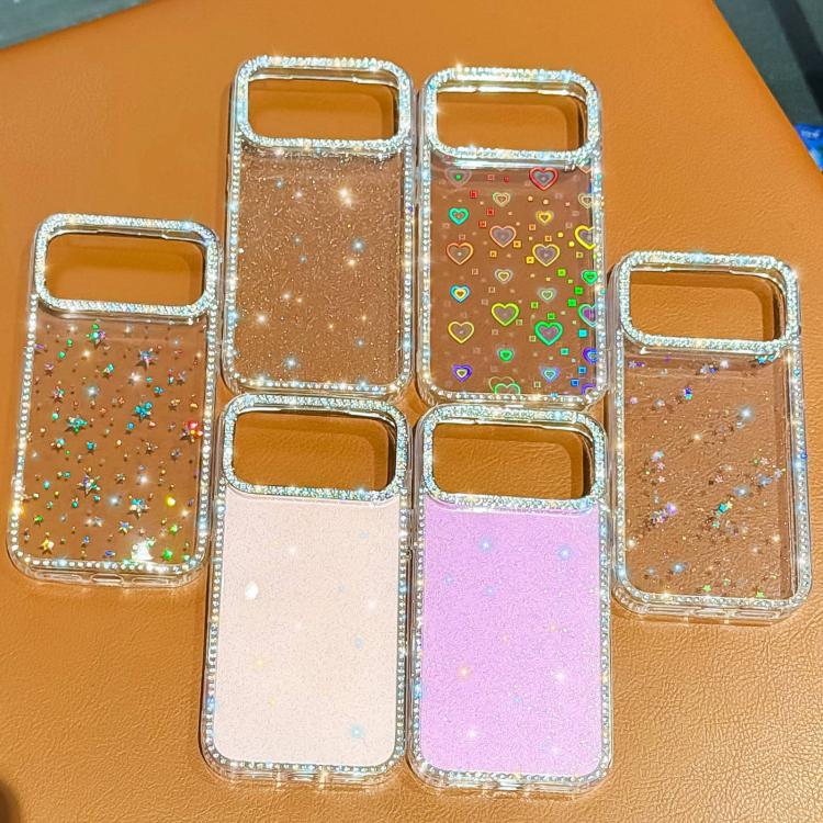 Rhinestone Dual-side IMD PC Hybrid TPU Phone Case, For iPhone 15 Pro Max, For iPhone 15 Pro, For iPhone 15, For iPhone 14, For iPhone 14 Pro, For iPhone 14 Pro Max, For iPhone 13 Pro Max, For iPhone 13 Pro