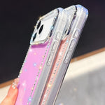 Rhinestone Dual-side IMD PC Hybrid TPU Phone Case, For iPhone 15 Pro Max, For iPhone 15 Pro, For iPhone 15, For iPhone 14, For iPhone 14 Pro, For iPhone 14 Pro Max, For iPhone 13 Pro Max, For iPhone 13 Pro