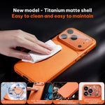 Ốp lưng điện thoại TPU lai acrylic mờ kèm phim bảo vệ ống kính, Dành cho iPhone 17 Pro Max, Dành cho iPhone 17 Pro